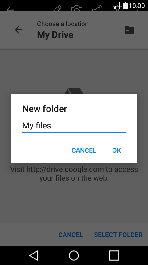 Key in the required name and press OK.