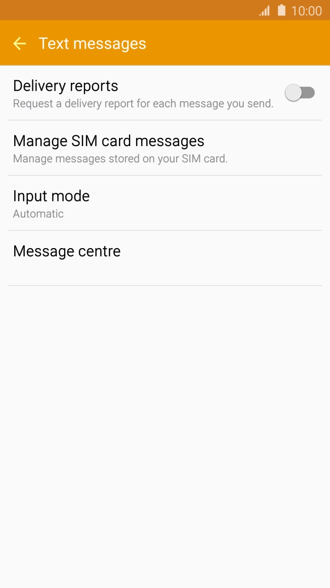 Press Message centre.