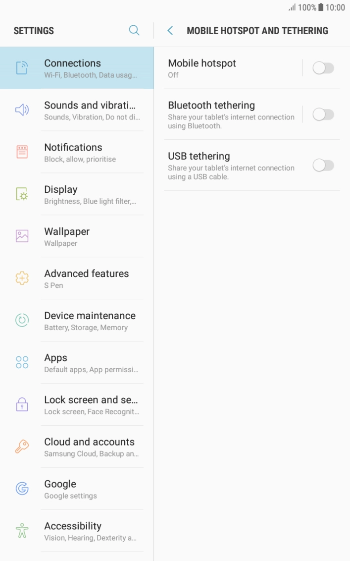 Press Mobile hotspot. Press Mobile hotspot.