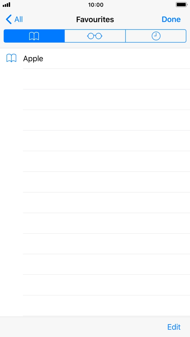 Press the required bookmark.