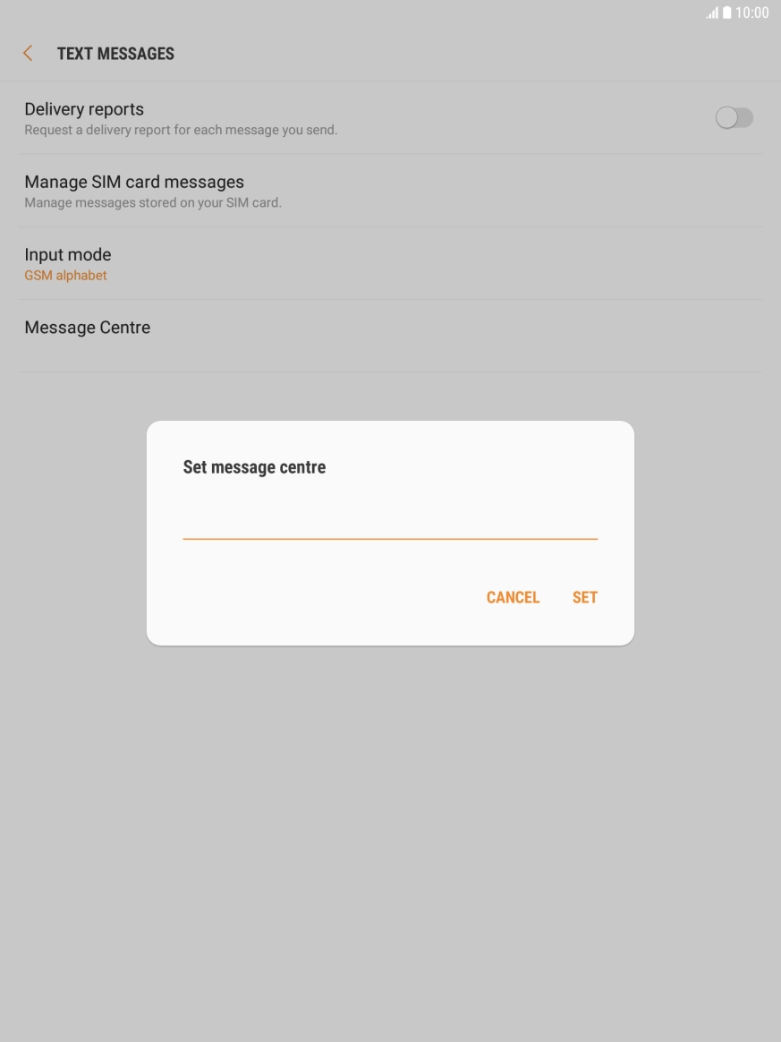 Key in +61418706700 and press SET.