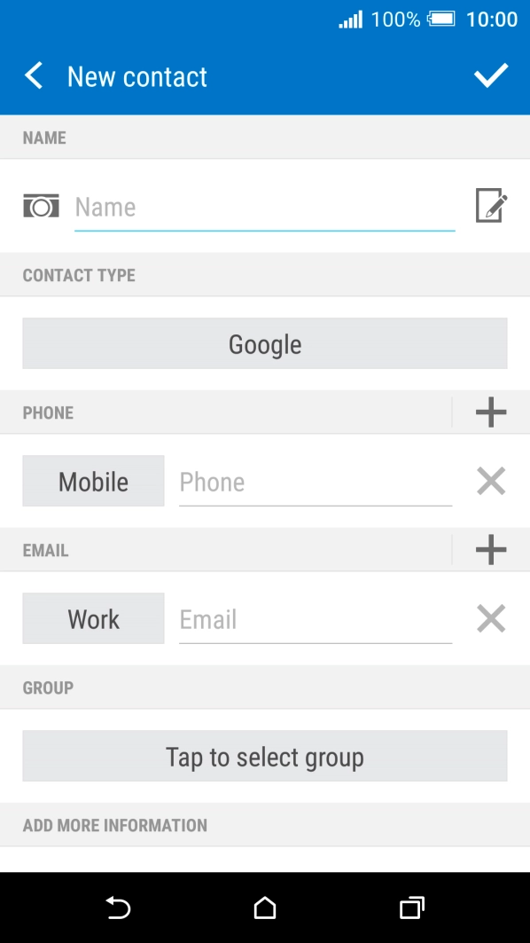 Press the field below 