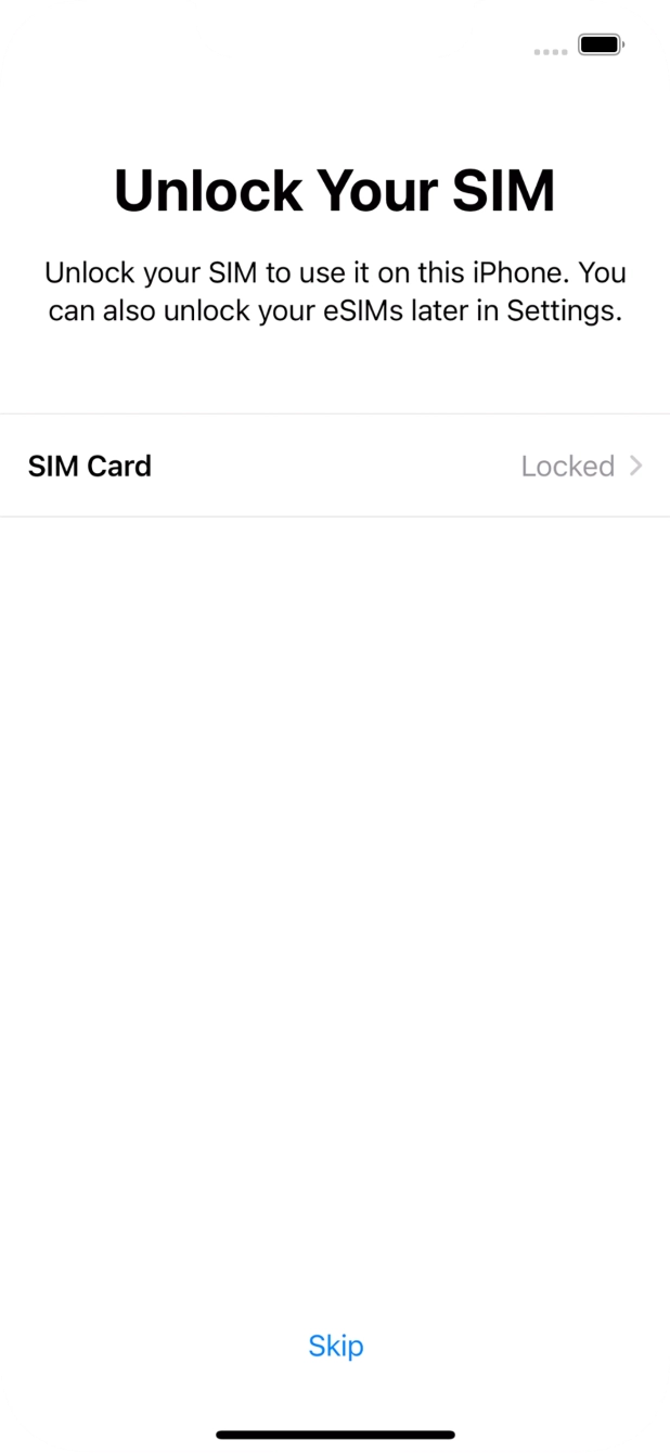 Press SIM Card.