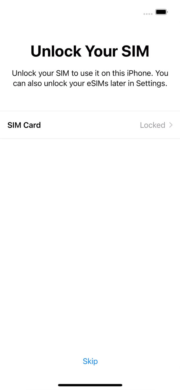 Press SIM Card.