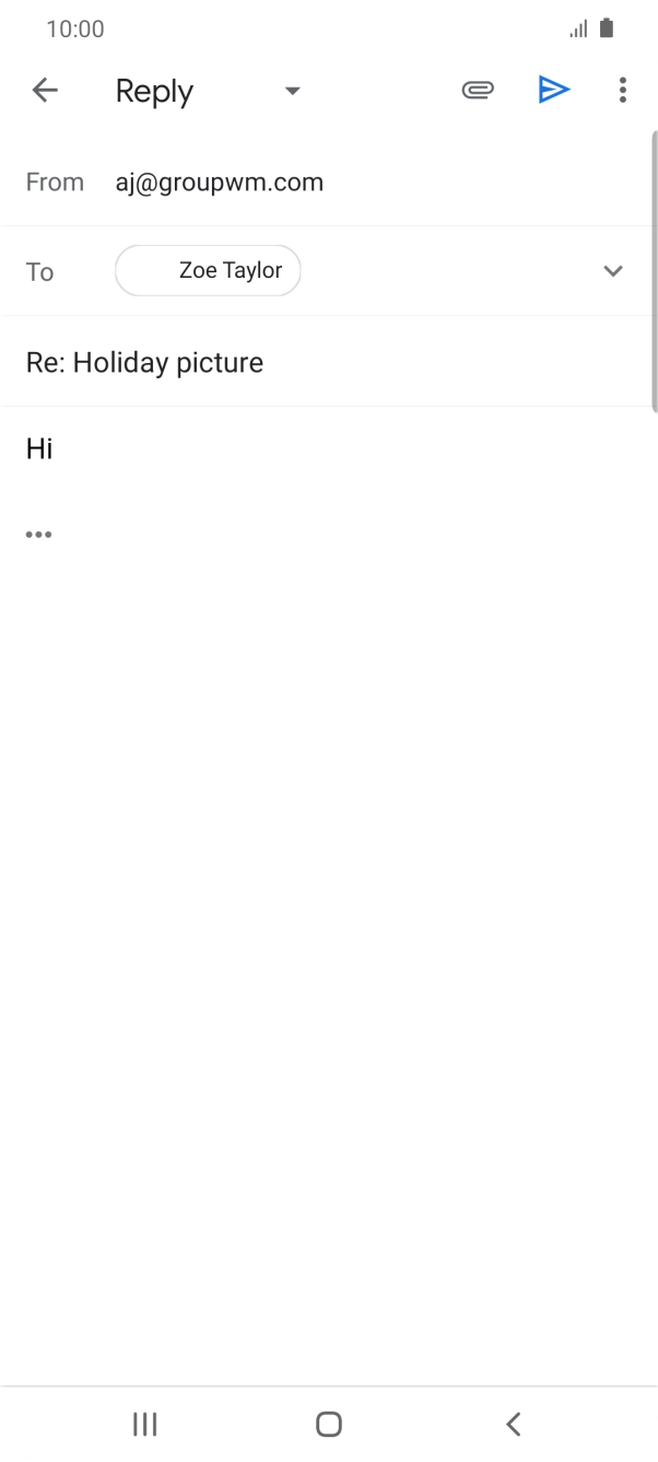 Press the send icon.