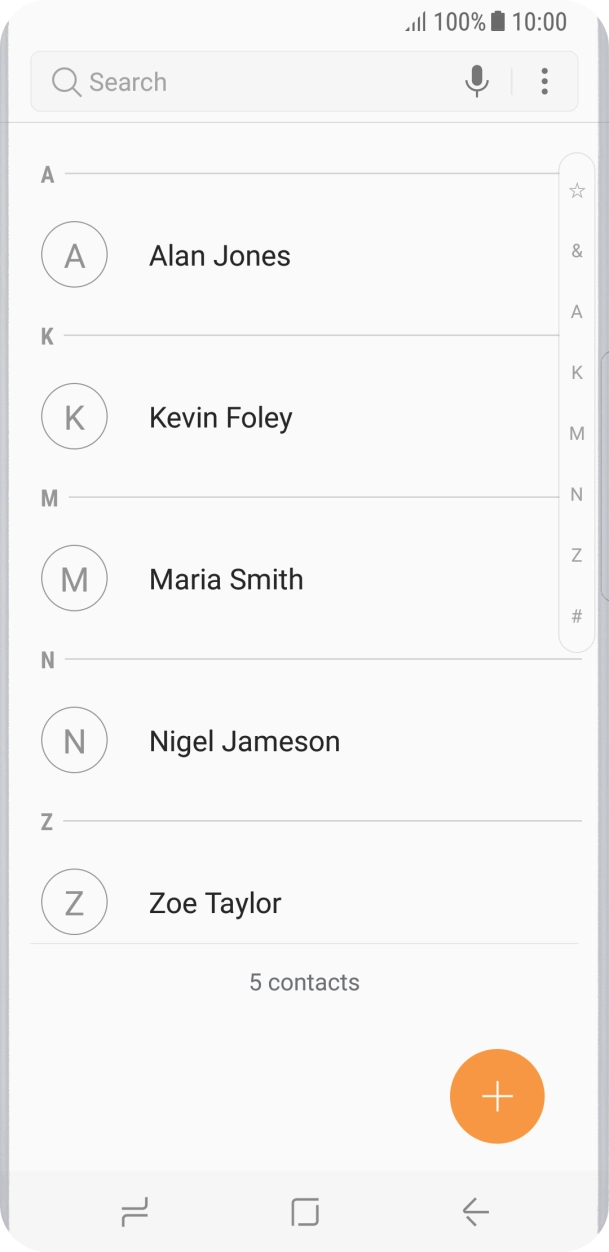 Press the menu icon.