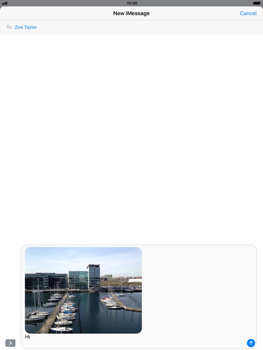Press the send icon.