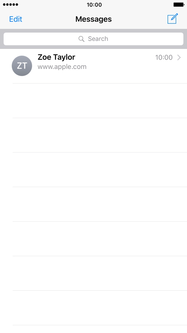 Press the new message icon. Press the new message icon.