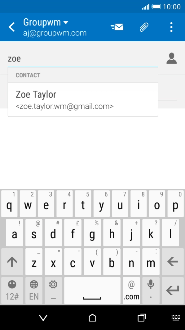 Press the required contact.
