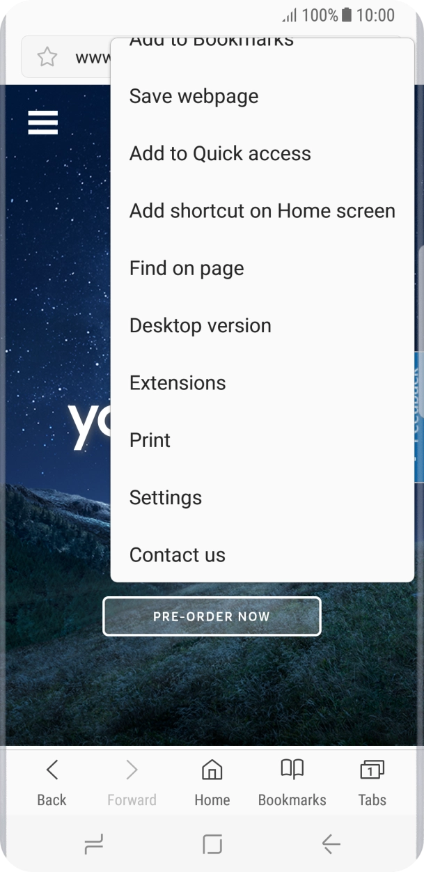Press Settings. Press Settings.