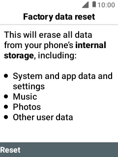 Press the Left selection key.