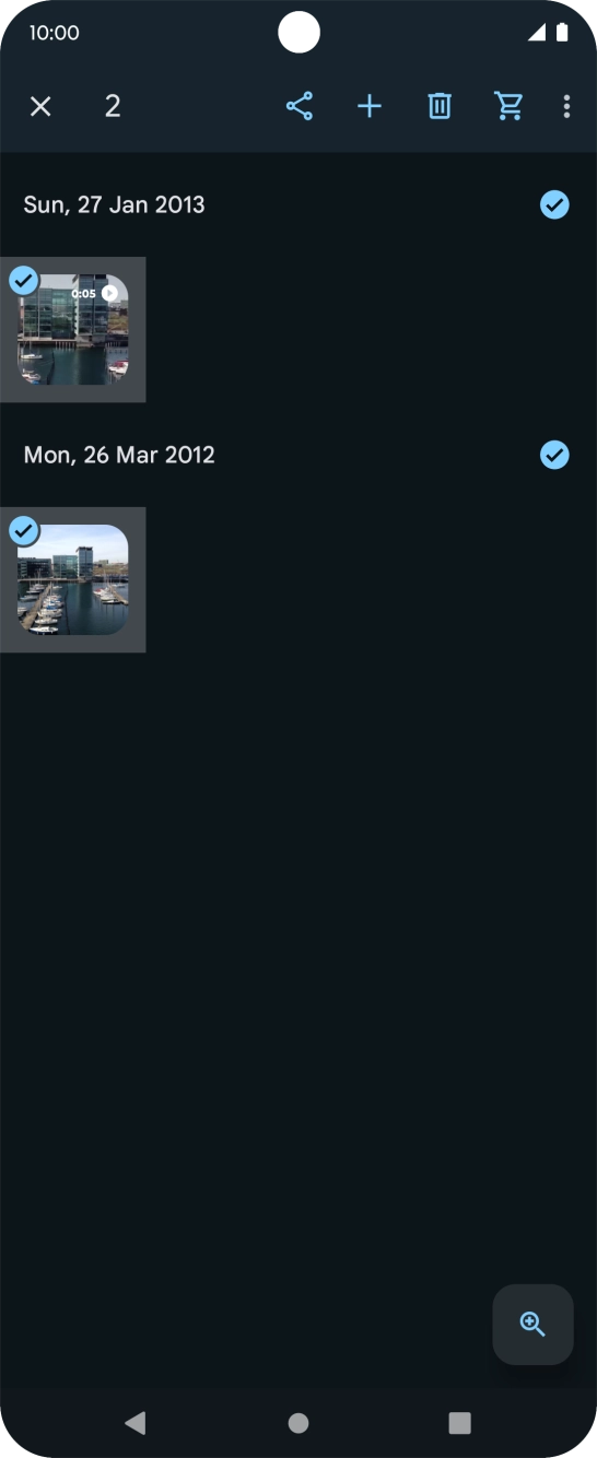 Press the share icon.