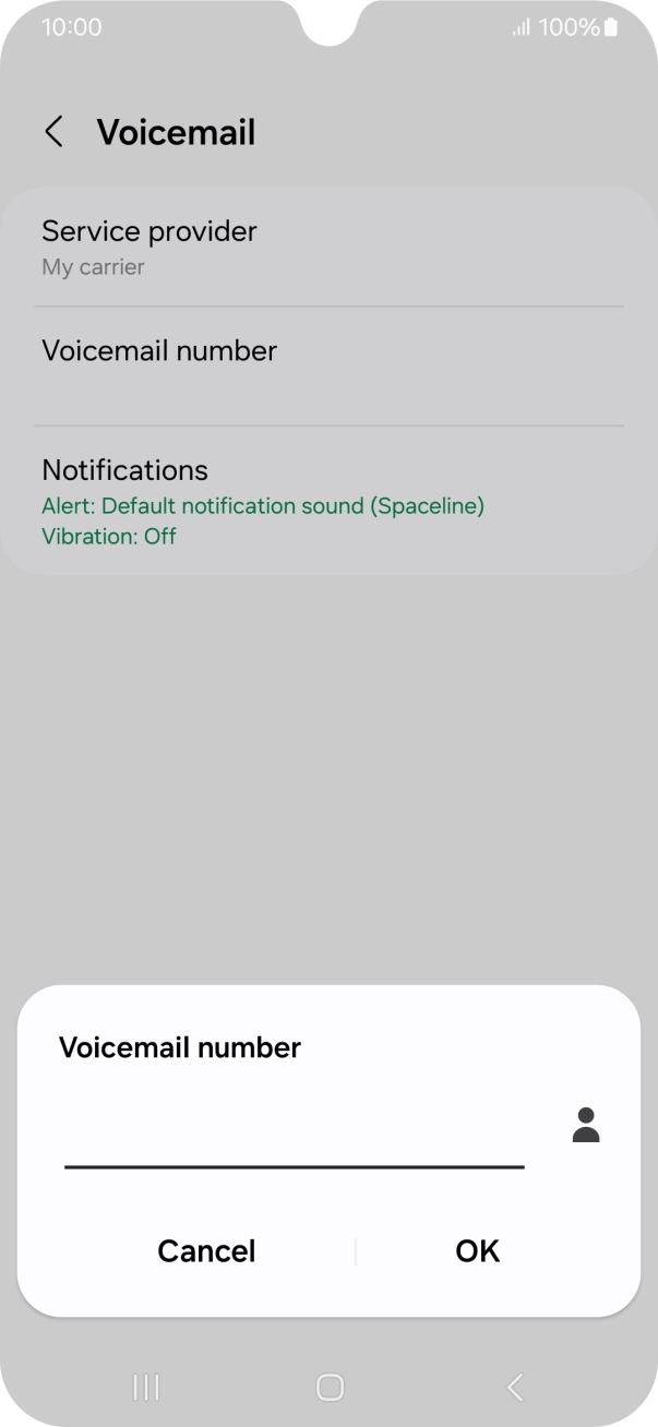 Key in +61101 and press OK.