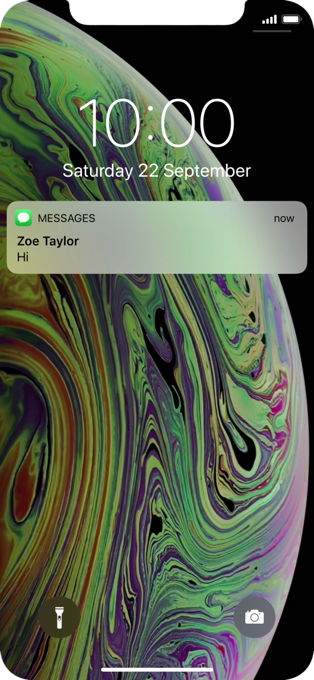 Press the required push notification and follow the instructions on the screen to use the selected function.