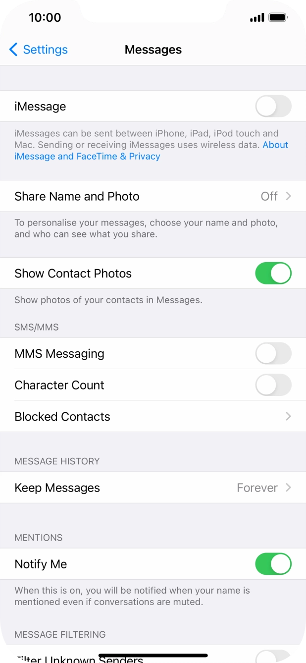 Press the indicator next to 