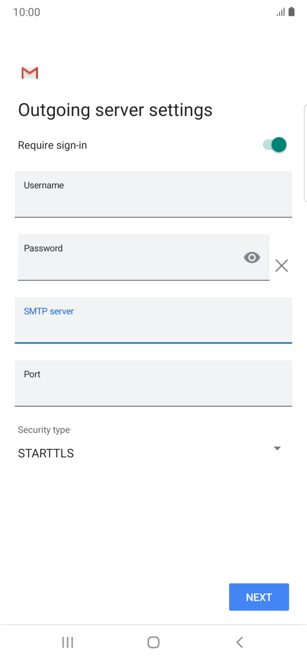 Press the field below 