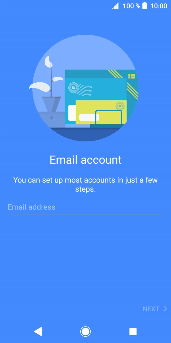 Press Email address and key in your email address.