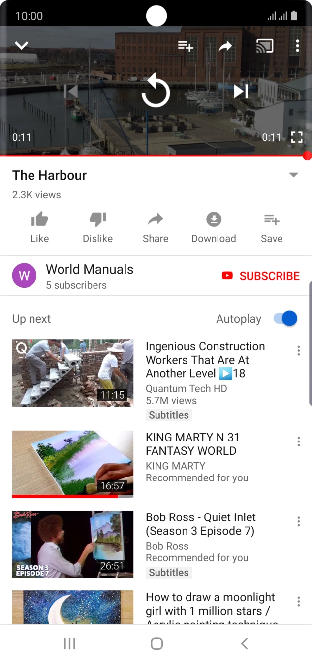Press the Home key to return to the home screen.