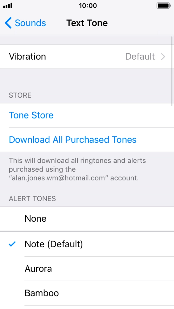 Press the different message tones to hear them.