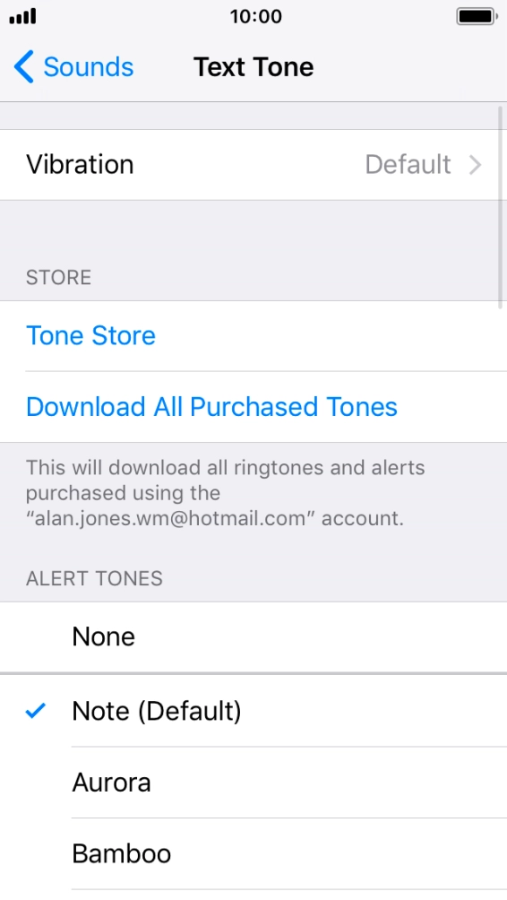 Press the different message tones to hear them.