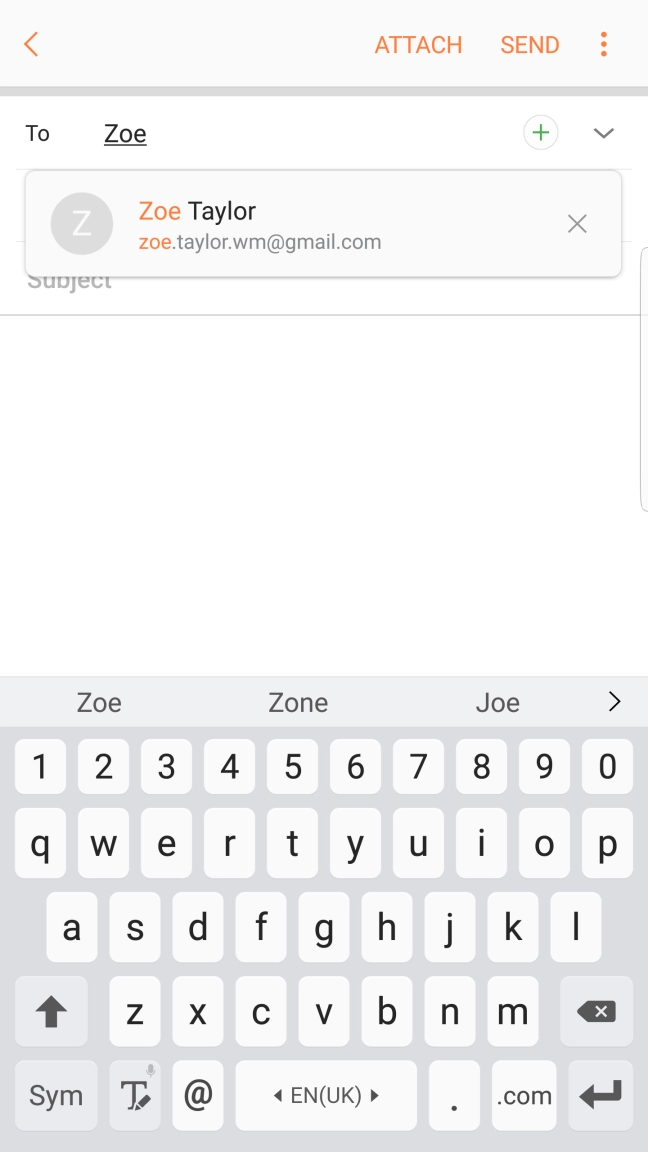 Press the required contact.
