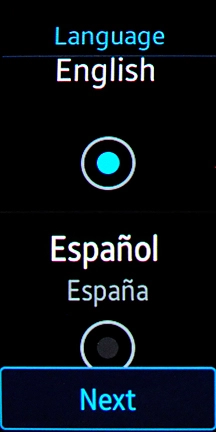 Press the required language.