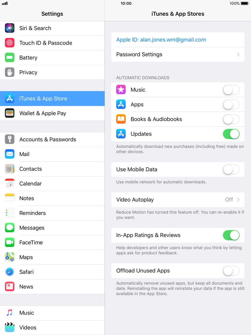 Press the indicator next to 