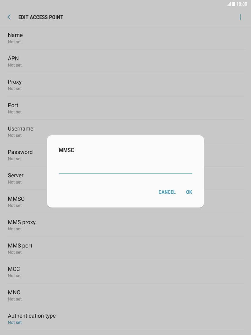 Key in http://mmsc.telstra.com:8002 and press OK.