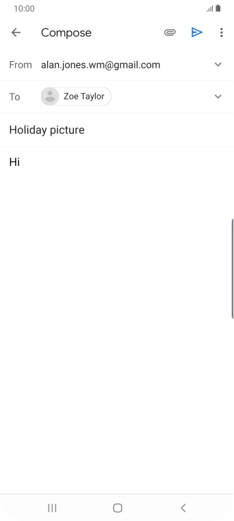 Press the attachment icon. Press the attachment icon.