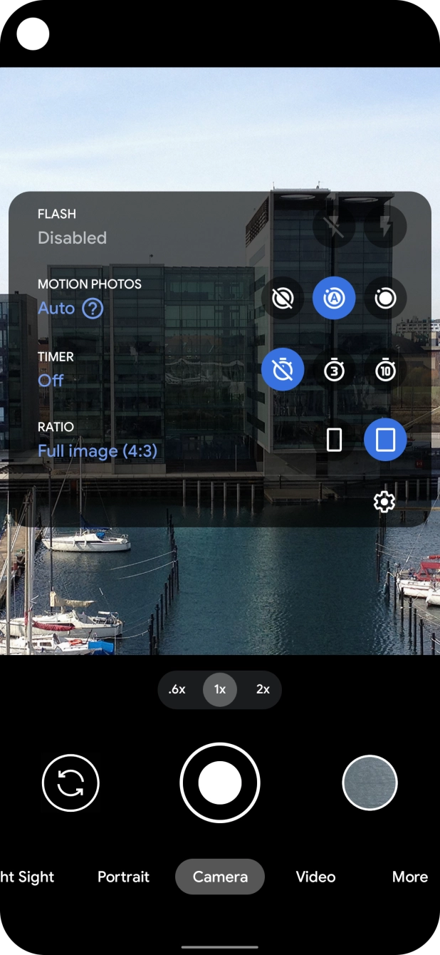 Press the required setting.