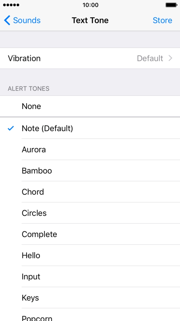 Press the different message tones to hear them.