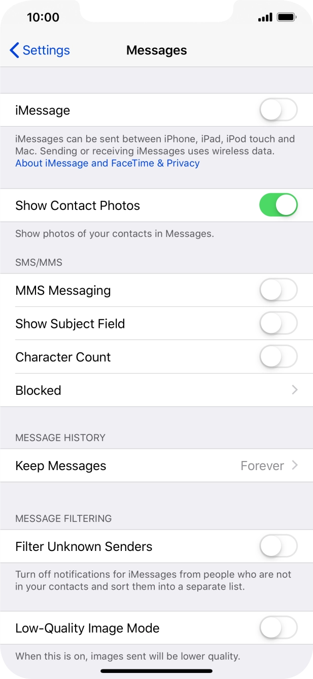 Press the indicator next to 