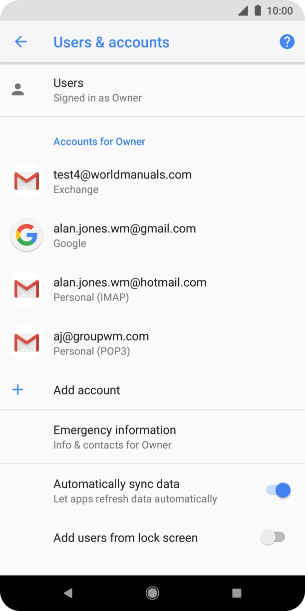 Press the indicator next to 