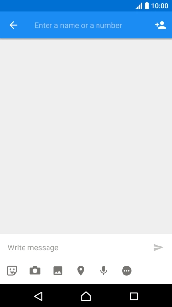 Press the search field and key in the first letters of the recipient's name.