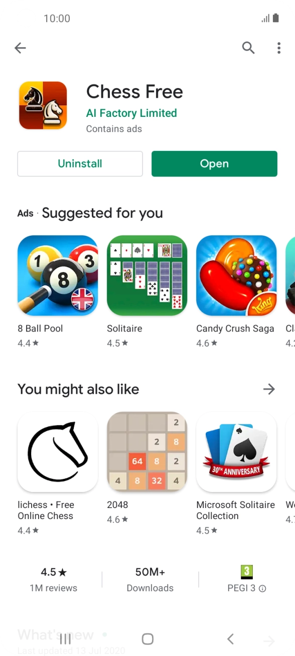 Press the Home key to return to the home screen.