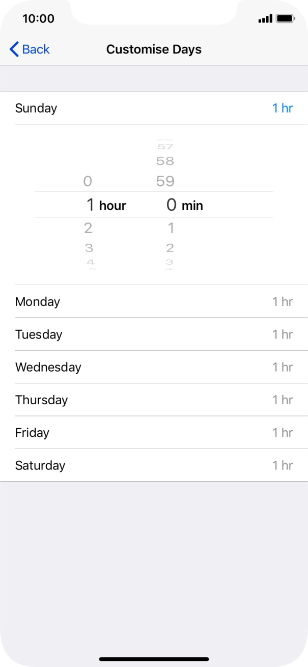 Select the required period.