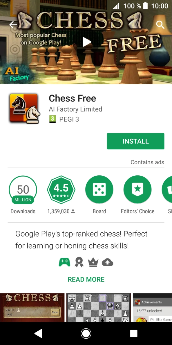 Press INSTALL and follow the instructions on the screen to install the app.