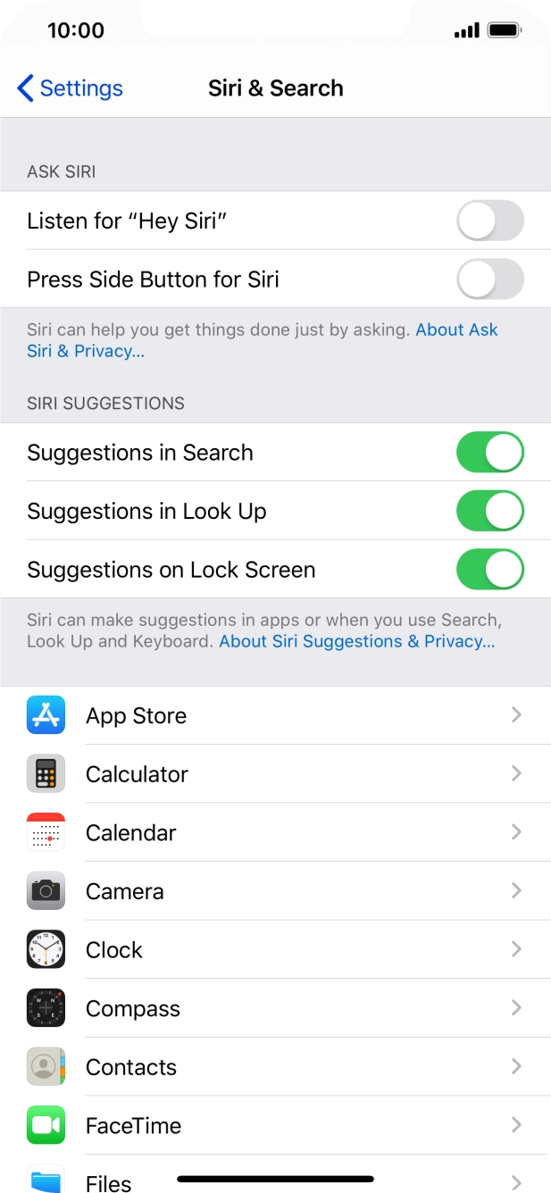 Press the indicator next to 
