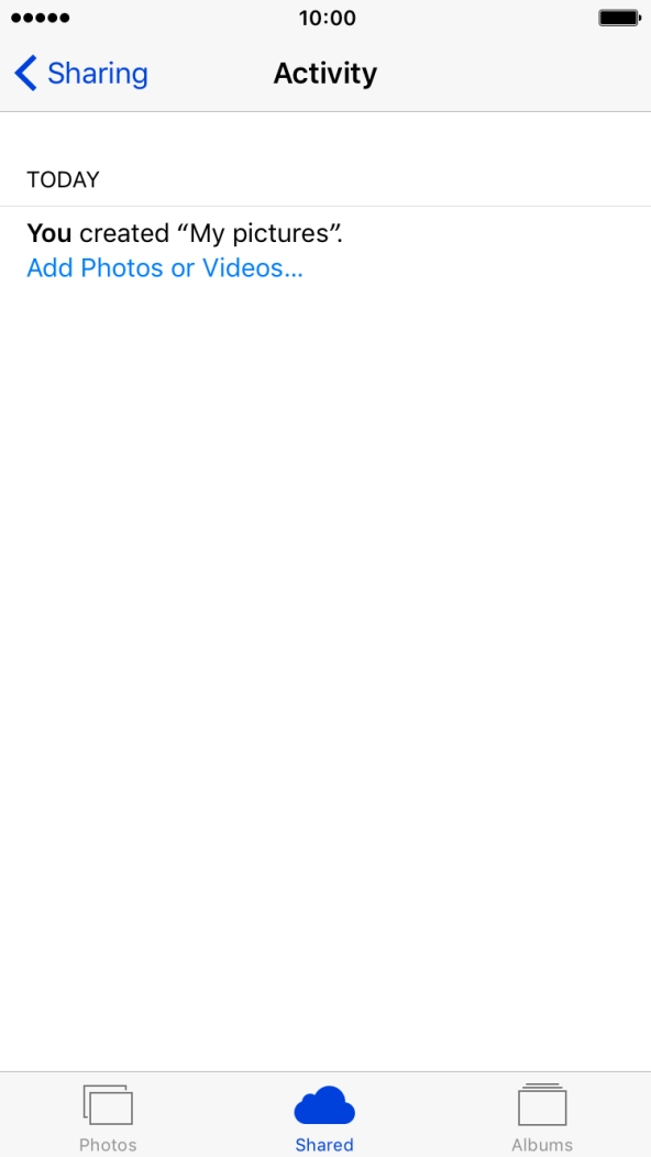 Press Add Photos or Videos... and go to the required folder.