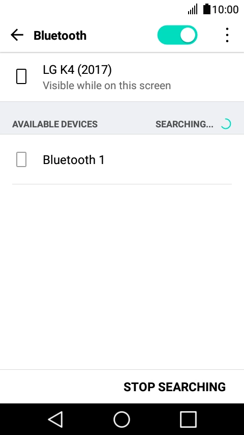 Press the required Bluetooth device and follow the instructions on the screen to pair the device with your phone.