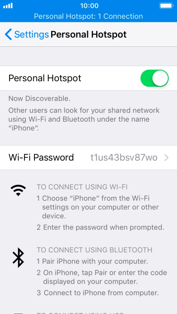Press Wi-Fi Password and key in the required password.