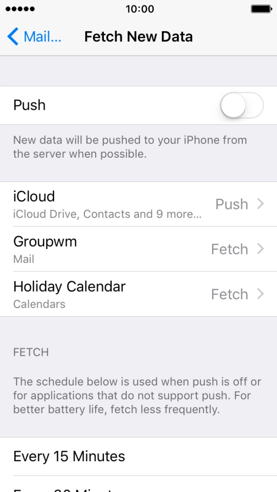 Press the indicator next to 