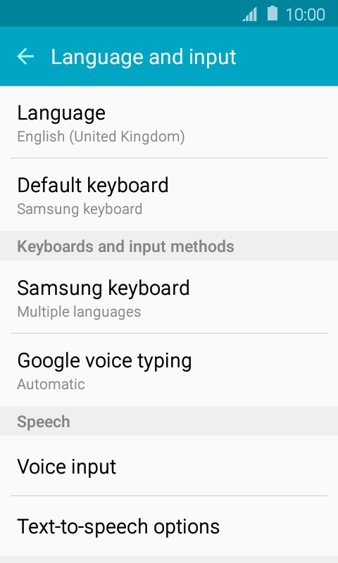 Press Samsung keyboard.
