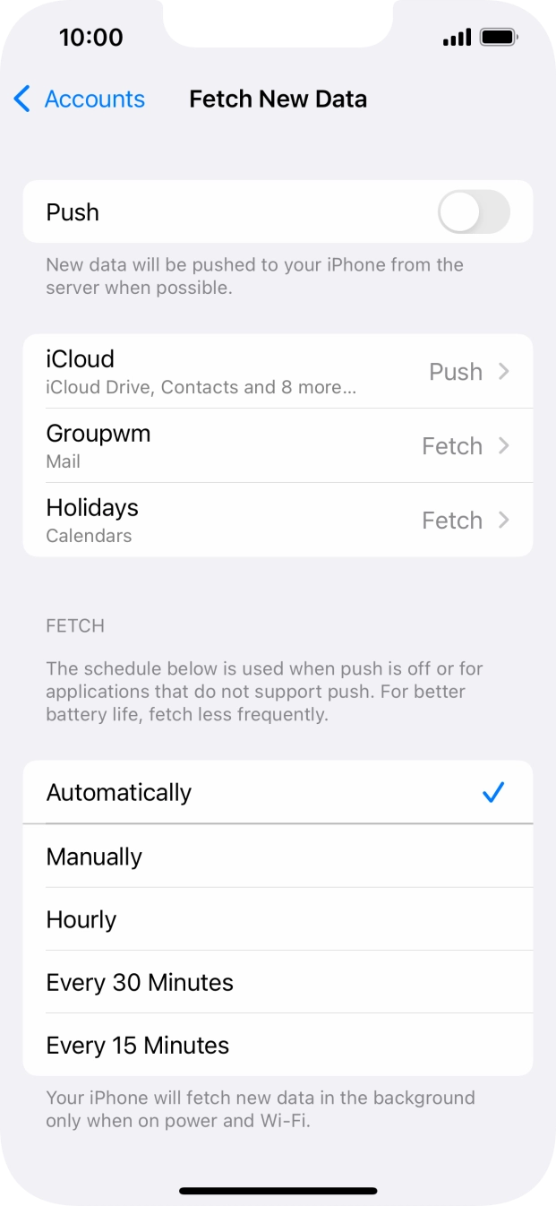 If you turn off the function, press the required setting. If you turn off the function, press the required setting.