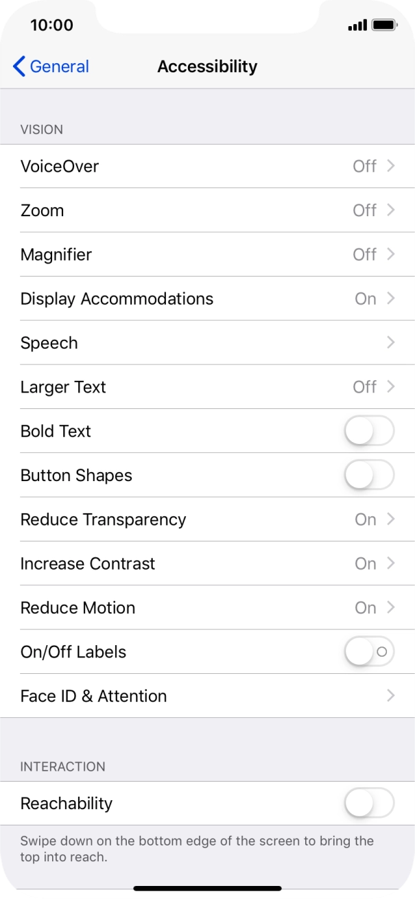 Press Display Accommodations.