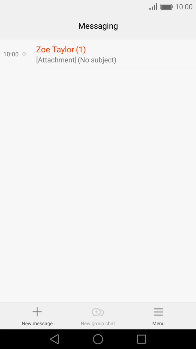 Press the menu icon.