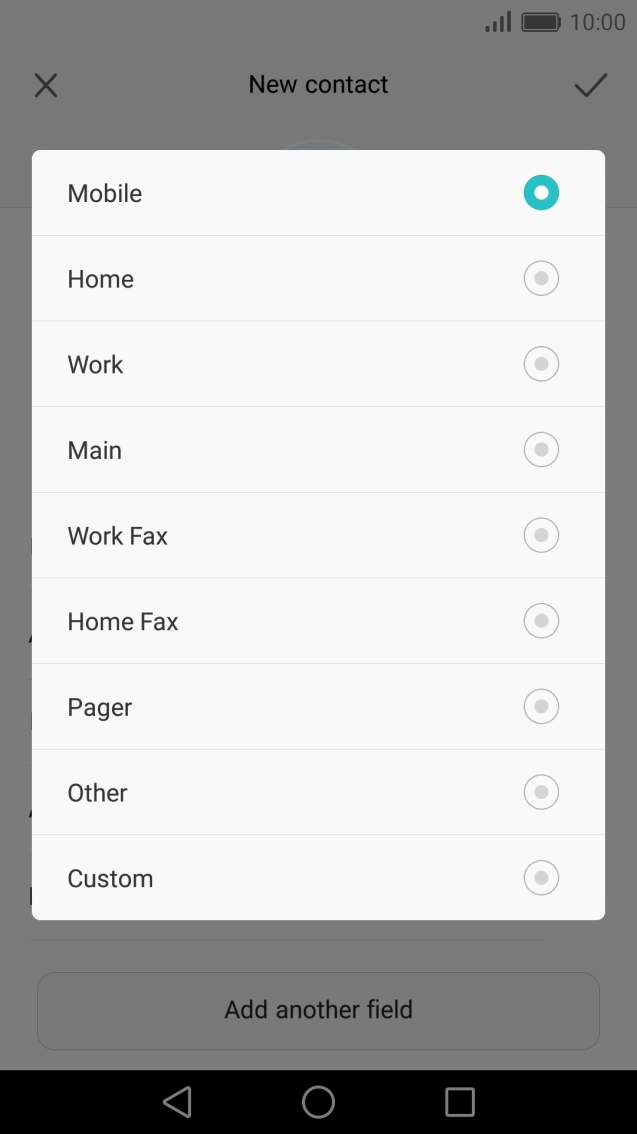 Press the required number type.
