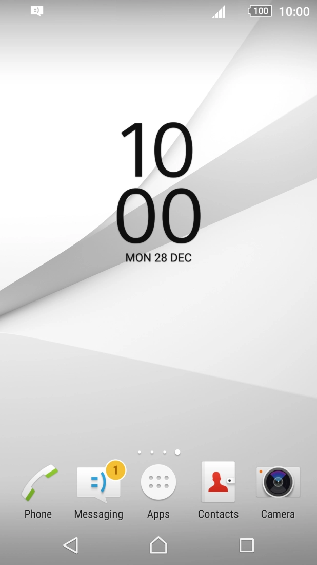 The text/picture message icon shows that you've received a new text or picture message.