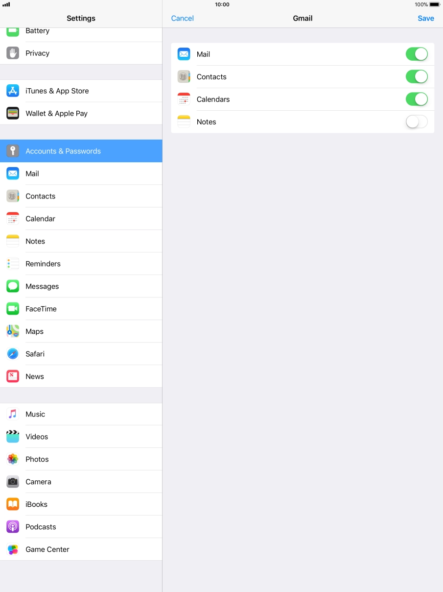 If this screen is displayed, you email account has been recognised and set up automatically. Follow the instructions on the screen to key in more information and finish setting up your tablet.