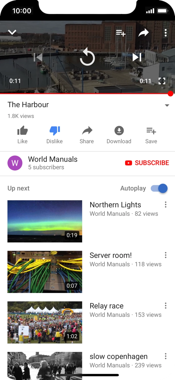Slide your finger upwards starting from the bottom of the screen to return to the home screen.